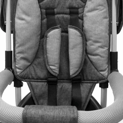 Safe ride with harness, safety bar and brakes