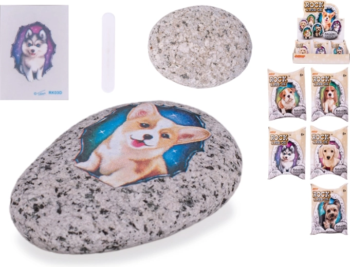 Pebble with Dog Sticker – Creative Kit for Kids