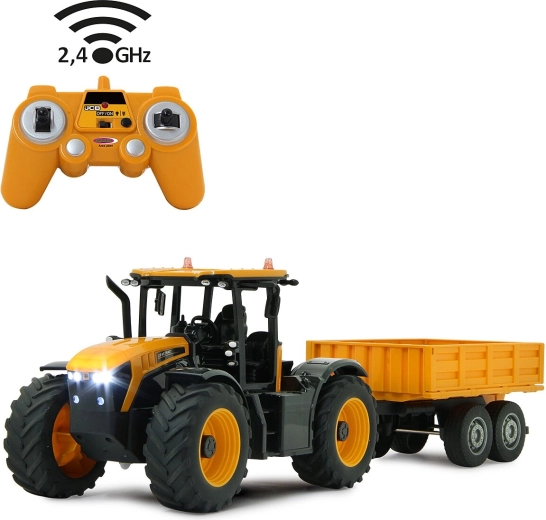 RC traktors JAMARA JCB Fastrac ar pašizgāzēja piekabi