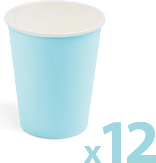Zilas papīra glāzītes, 250 ml, 12 gab.