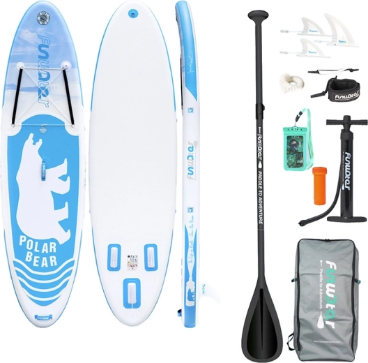 FunWater inflatable paddleboard POLAR BEAR 10'6 set