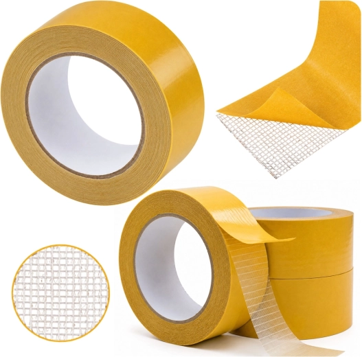 Pastiprināta abpusējā montāžas lente 50 mm × 25 m