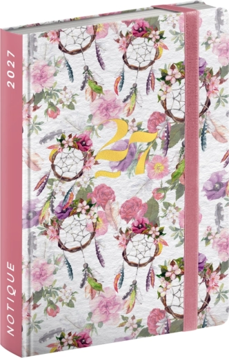 Notique nedēļas plānotājs somiņai Sapņu ķērājs 2027 (9,8 × 14,5 cm)