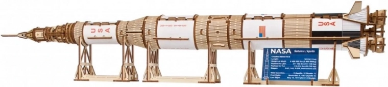 Ugears koka modelis NASA raķetei Saturn V 1:170