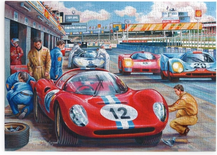 House of Puzzles Car Racing – Pit Stop, 500 Large Pieces