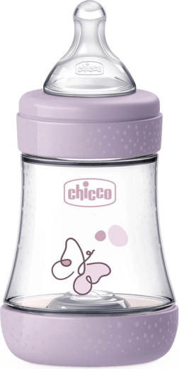 Chicco pretkoliku zīdaiņu pudelīte Perfect5 150 ml meitenei, lēna plūsma 0m+