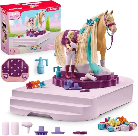 Rotējoša zirgu kopšanas stacija Schleich Horse Club Sofia's Beauties