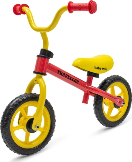 Bērnu skrejritenis bez pedāļiem BABY MIX Traveller sarkans