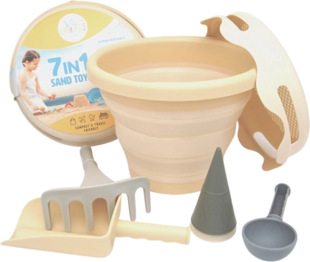 Compactoys foldable sand set 7-in-1 beige