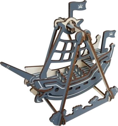 Woodcraft koka 3D puzle pirātu šūpoles