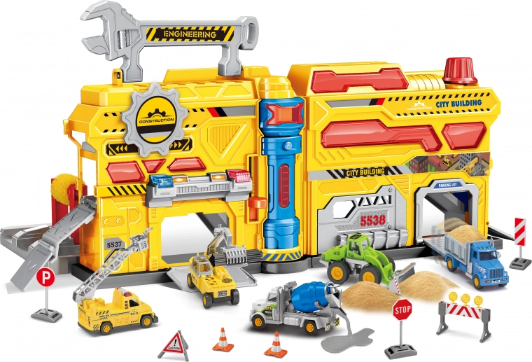 Portable Construction Station with Lights and Sounds