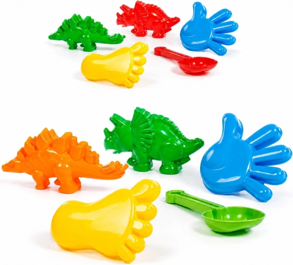 Bērnu smilšu komplekts dinozauri 5 daļas