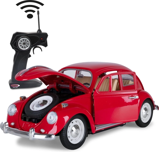 Jamara RC auto VW Beetle Die-Cast 1:18 sarkans, 27 MHz – 1 gab.