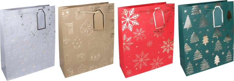 Ziemassvētku dāvanu maisiņš S 18 × 23 × 10 cm - 1 gabals