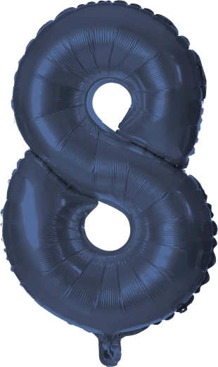 Folijas balons cipars 8, zils, 30 cm TORO