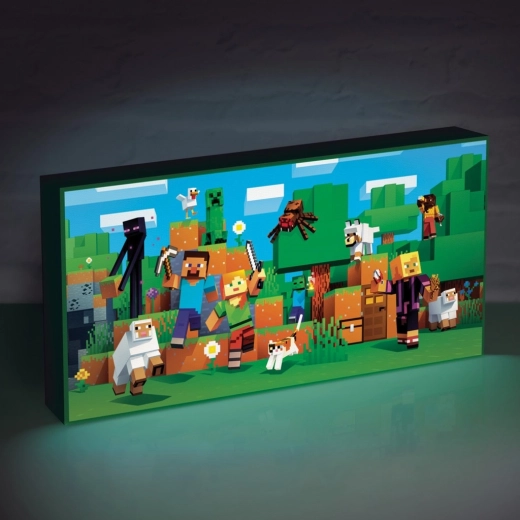 Gaismas bilde Minecraft bērnu istabai