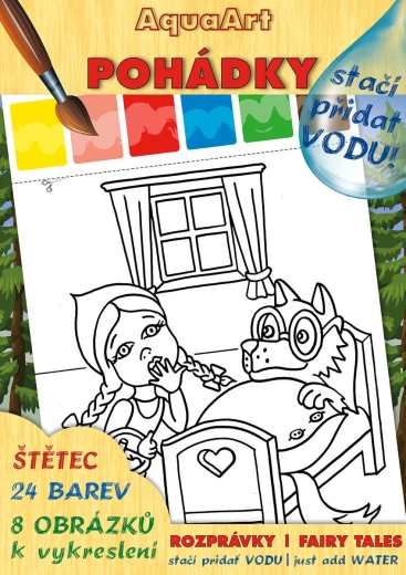 AKIM AquaArt coloring book – just add water – fairy tales, set with paints and brush