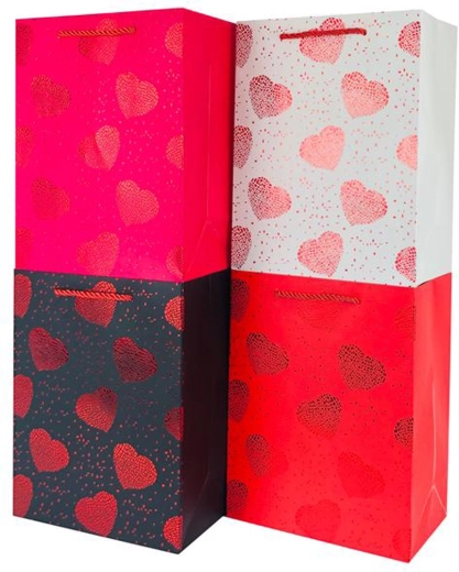 Toro Paper Gift Bag with Hearts 32 × 26 × 12 cm