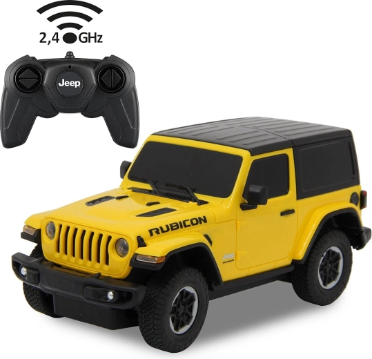 Jamara Jeep Wrangler JL RC automašīna 1:24, dzeltena, 2,4 GHz – 1 gab.