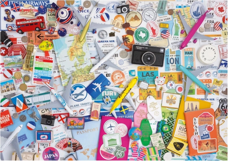 Puzzle Travel Collage 1000 pieces EDUCA