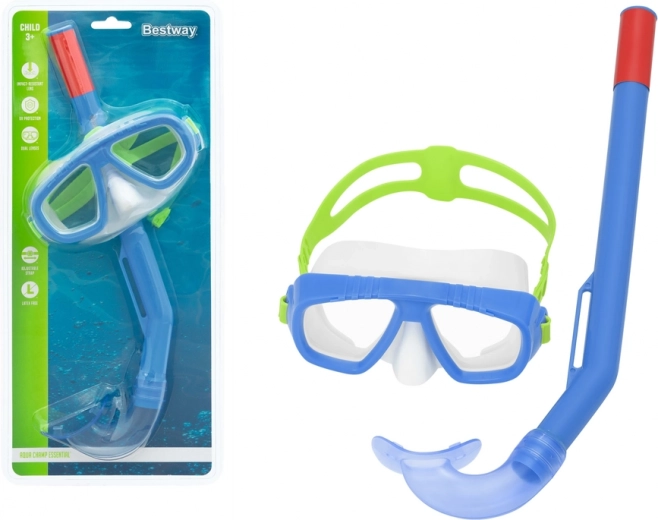 Bērnu niršanas maska un snorkelis Bestway (zils)
