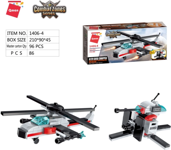 Qman Aircraft Carrier helikopters A129 Siegge 2v1