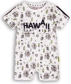 Dirkje kids’ short-sleeve romper Bright Lifeguard white-navy