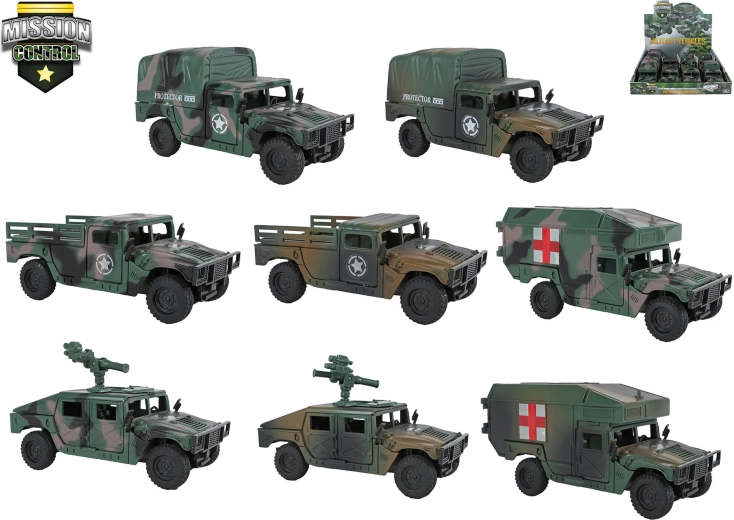 Apvidus militārais transportlīdzeklis Mission Control ar inerces piedziņu 13–15 cm (8 gab.)