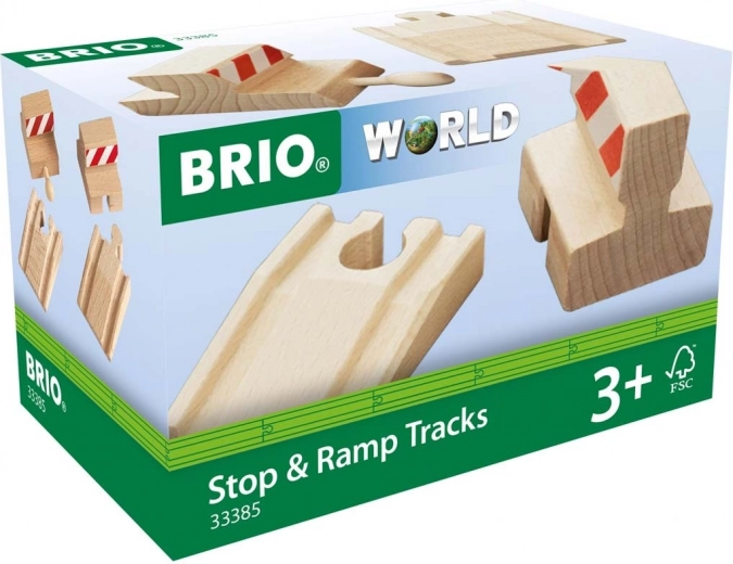 Brio stop & ramp tracks – gala sliedes un rampas koka dzelzceļa trasei