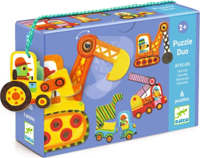 DJECO Duo Puzzle Cars in Motion