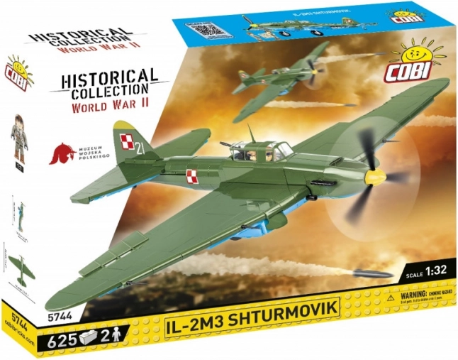 Vēsturiskā kolekcija WWI IL-2M3 Shturmovik 625 klucīši