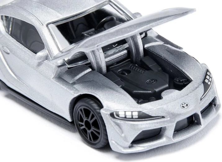 Opening hood with engine