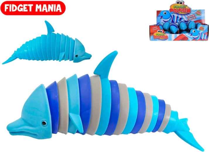 Anti-stress fidget toy dolphin and shark click-clack 17 cm