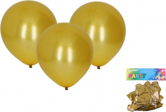 Metāliska zelta piepūšamie baloni 30 cm, komplekts 10 gab.