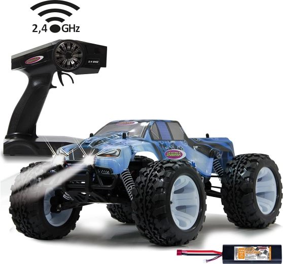 Jamara Ice Tiger elektriskais RC monstertrucks 4WD 1:10 ar LED apgaismojumu