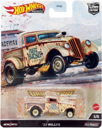 Hot Wheels Premium 1933 Willys Rust Bucket – metāla kolekcionāru modelis