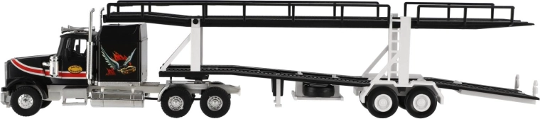 Tractor unit with a car transport semi-trailer