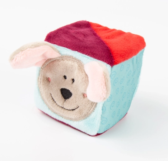 Soft cubes for building and knocking down