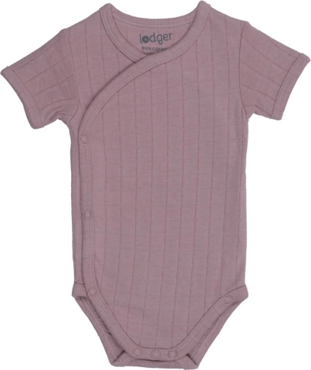 Lodger muslin short-sleeve bodysuit solid rose - size 74