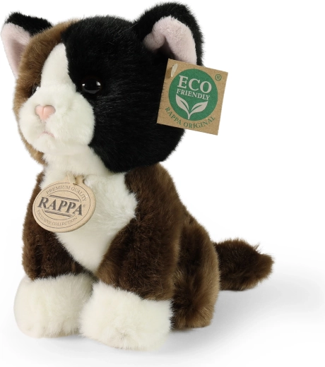 Tricolor Plush Cat 18 cm eco-friendly