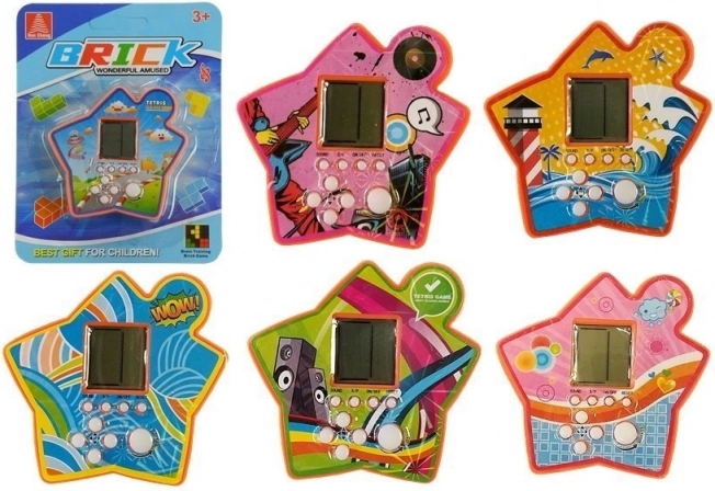 Kabatā elektroniskā spēle Tetris zvaigznes formā – oranža