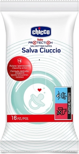 Chicco wet wipes for pacifiers and baby accessories 16 pcs