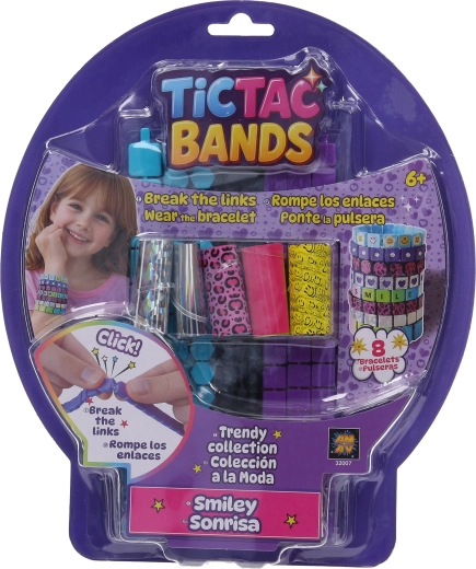 Tictac Bands bracelet-making set with smiley faces - 8 pieces
