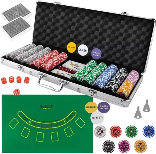 Pokera komplekts 500 žetonu koferī