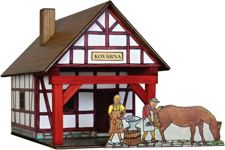 Half-timbered Blacksmith Wooden Building Kit