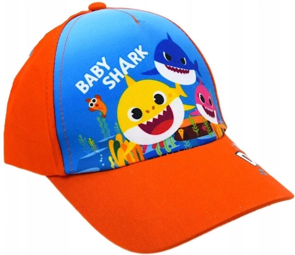 Bērnu oranža cepure ar nagu Baby Shark