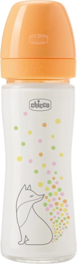 Chicco Glass Baby Bottle Perfect Easy 240 ml with Silicone Teat