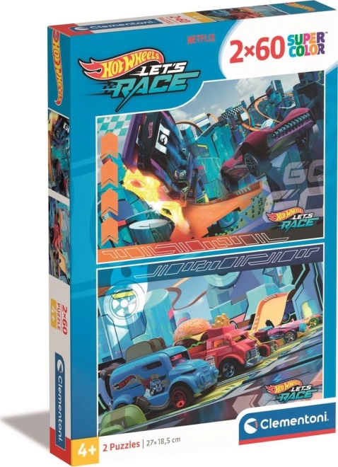 Puzle 2×60 gabali HOT WHEELS CLEMENTONI