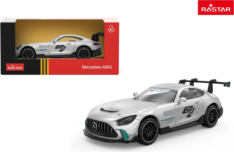Rastar Mercedes-AMG GT2 metāla automašīnas modelis 1:43, sudraba krāsā