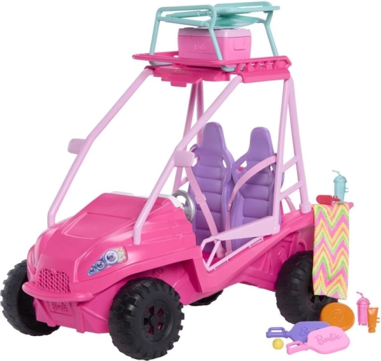 Barbie pludmales bagijs 4 lellēm ar piederumiem